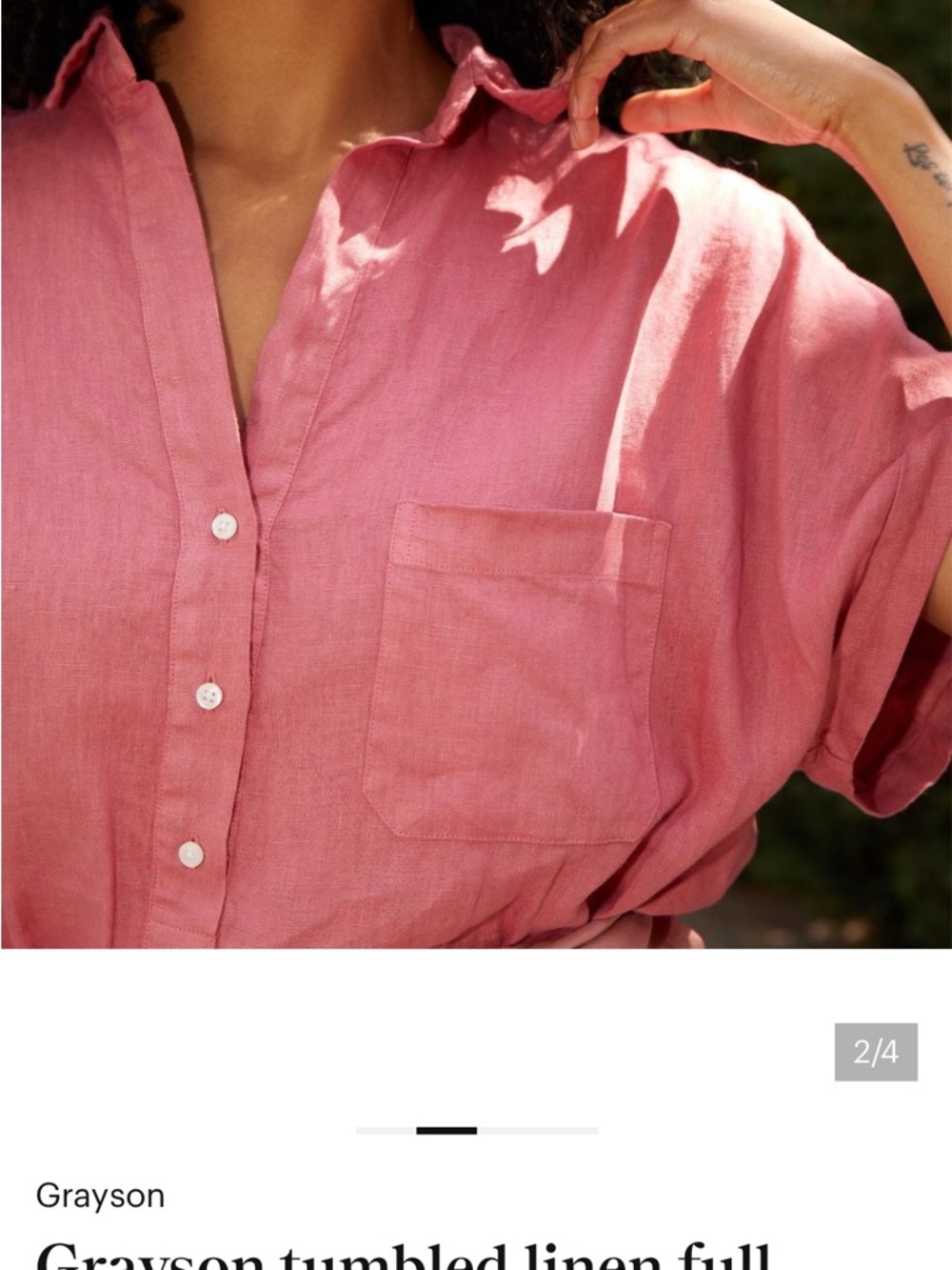 The Artist Washed Sage Midi Shirt Dress with Pocket - Picture 6 of 7